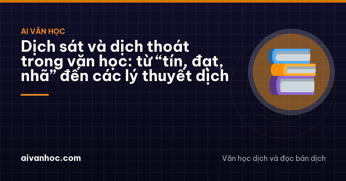 Dịch sát và dịch thoát trong văn học: từ “tín, đạt, nhã” đến các lý thuyết dịch
